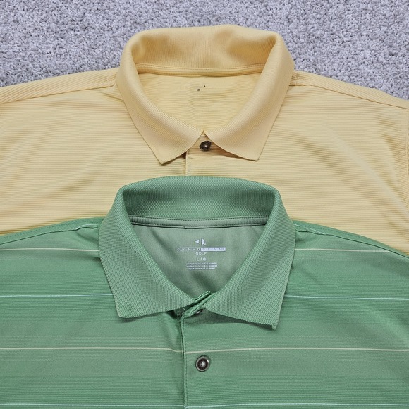 Grand Slam Other - Grand Slam Performance Men's Golf Polo BUNDLE Size Large Green And Yellow Casual